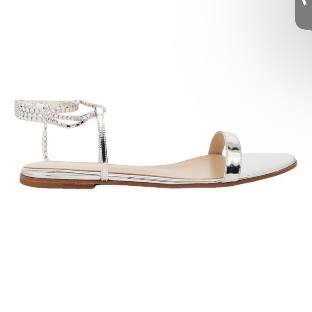 Gianvito Rossi Metallic Silver Sandals EU 37.5/US 7